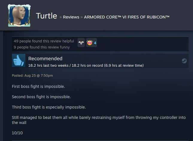 Bild für Artikel mit dem Titel Armored Core VI, wie von Steam Reviews erzählt